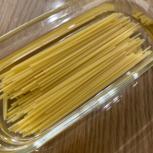 乾燥パスタ、水につけて、もっちり生パスタ風